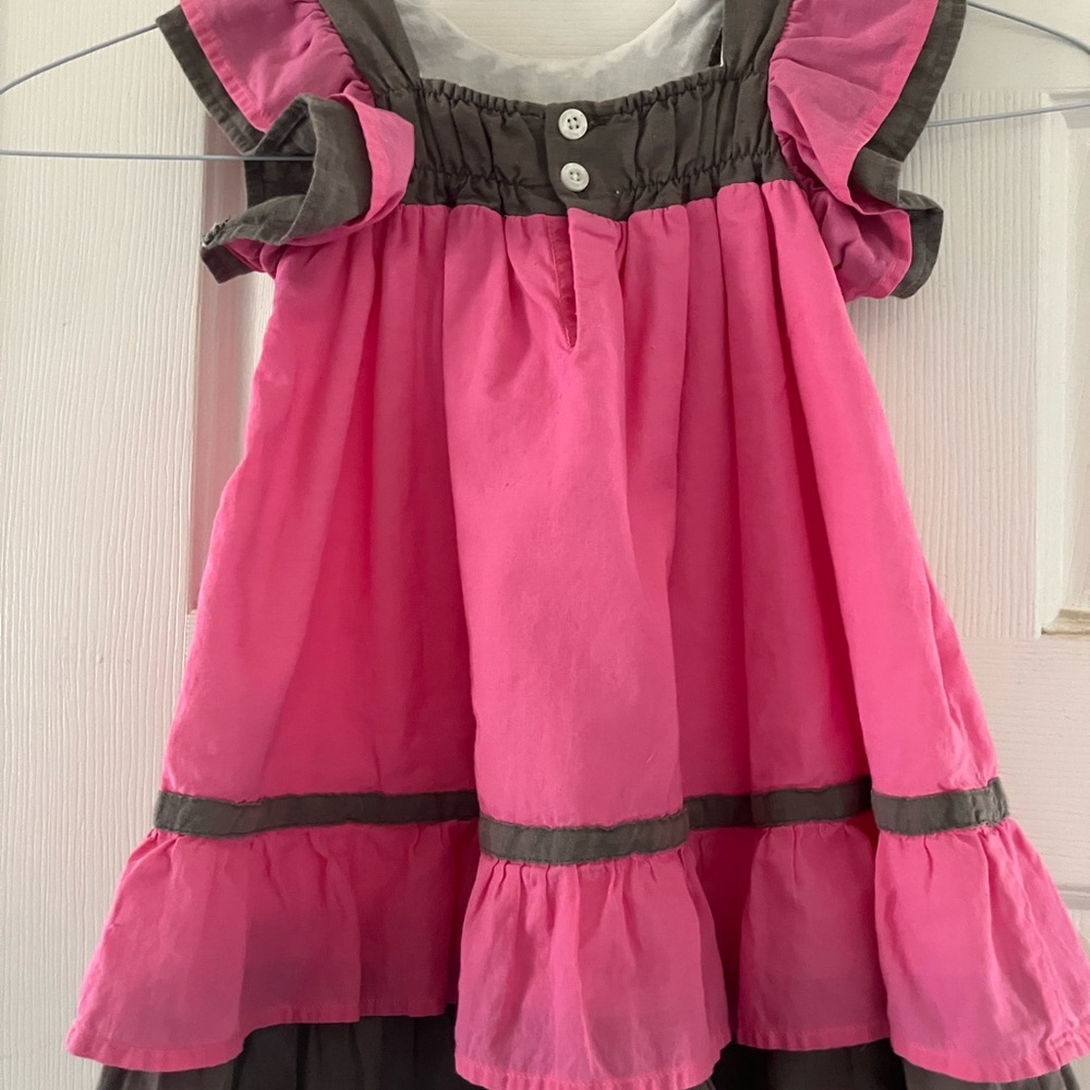 Well Dressed Wolf Pink Tiered Sundress with Flutter Sleeves